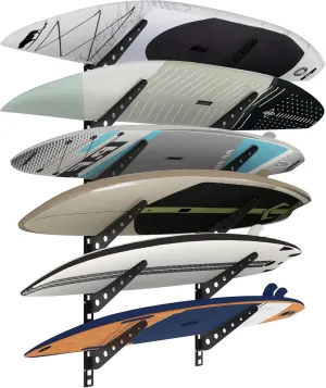 2/4/6 Board Horizontal Surfboard Rack, Adjustable Surfboard Wall Mount Display, Surfboard Wall Rack Board Storage Mount System at Home and Garage