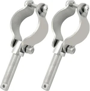 2Pcs Boat Stainless Steel Heavy Duty Clamp on Shaft Rowlock Oar Lock Side Mount Fine Finish for Raft Kayak