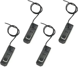 4PCS Surfboard Fin Clips Surfing Watershed Fin Clip Paddle Board Surfboard Tail Clip Long Board Surf Fins Inflatable, Sup, Fixed Fin Accessory 4.3x1.3cm, Black