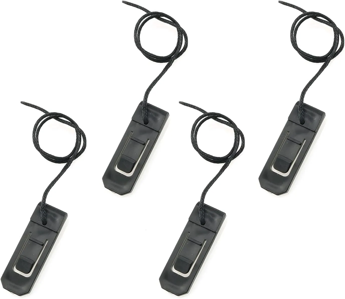 4PCS Surfboard Fin Clips Surfing Watershed Fin Clip Paddle Board Surfboard Tail Clip Long Board Surf Fins Inflatable, Sup, Fixed Fin Accessory 4.3x1.3cm, Black