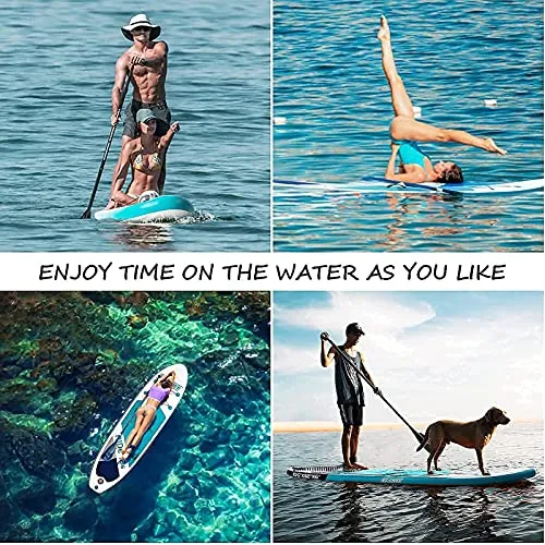 ACOWAY Inflatable Stand Up Paddle Board, 10'6 ×32"×6" - Paddle Boards for Adults & Youth, SUP Paddleboard Accessories with Backpack & Hand Pump - Bottom Fin Paddling Surf Control, Non-Slip Deck