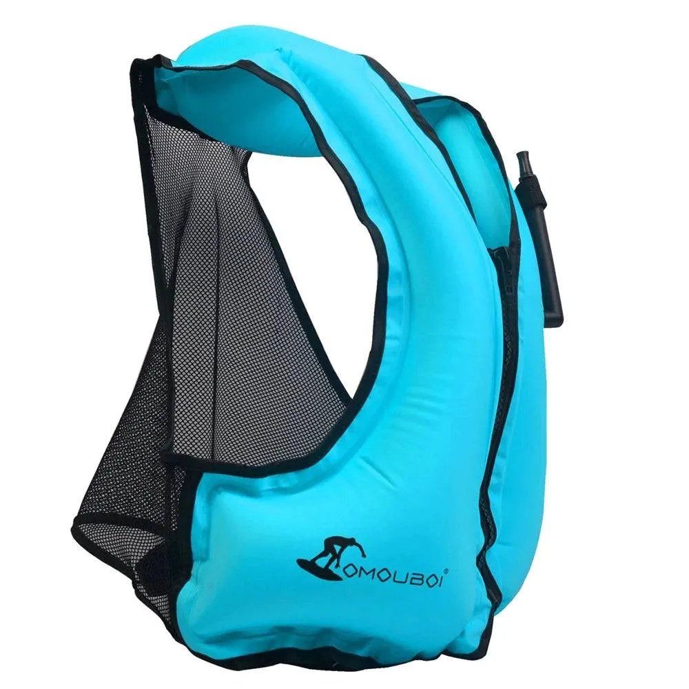 Adult Inflatable Life Jacket Swim Vest Snorkeling Floating Life Vest Swimming Drifting Surfing Water Sports Life Saving Jacket