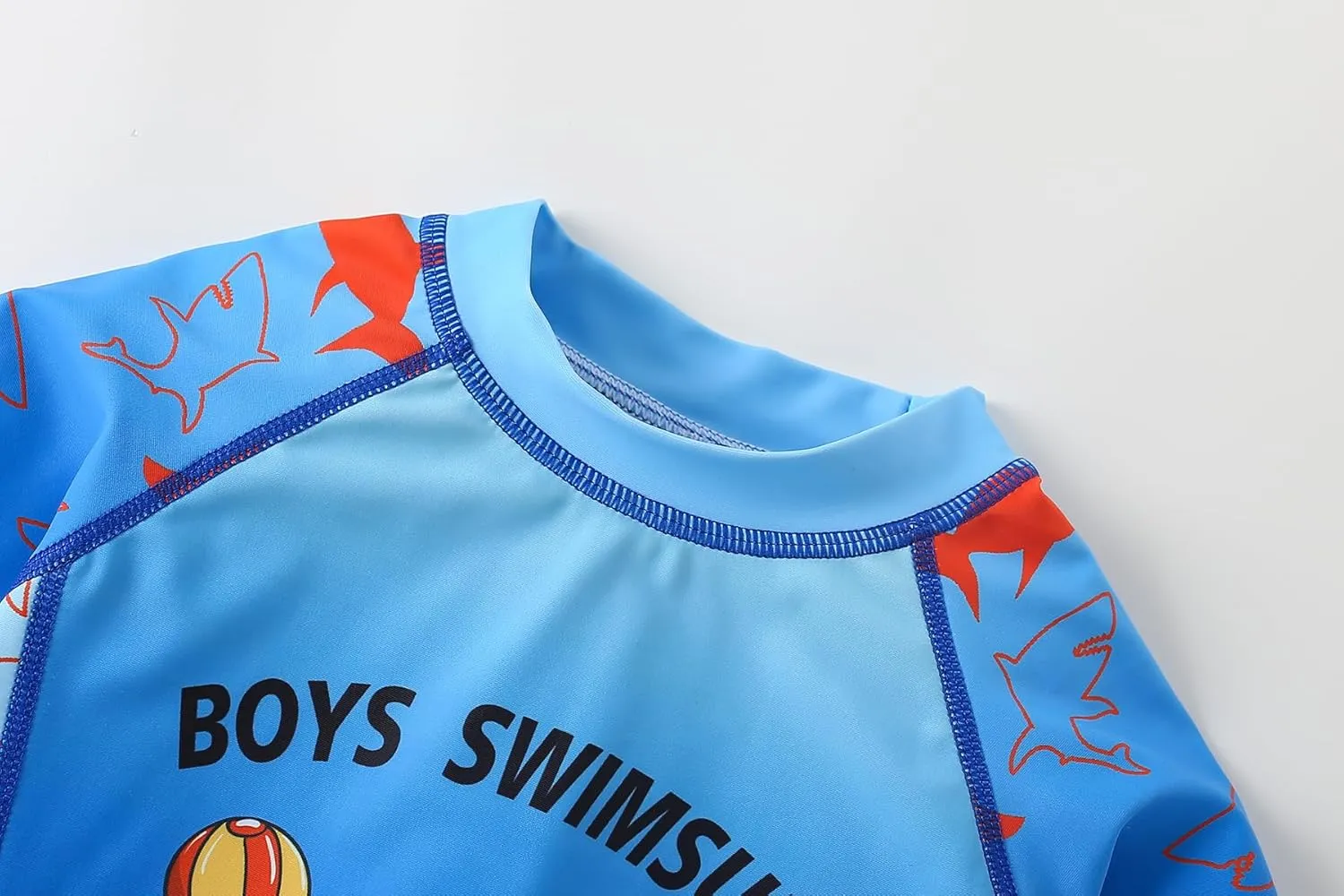 AIWUHE Toddler Boys Swimsuit Set Rash Guard Boys' Swimwear Two Piece Bathing Suit and Swim Trunk with Hat UPF 50  3-8Y
