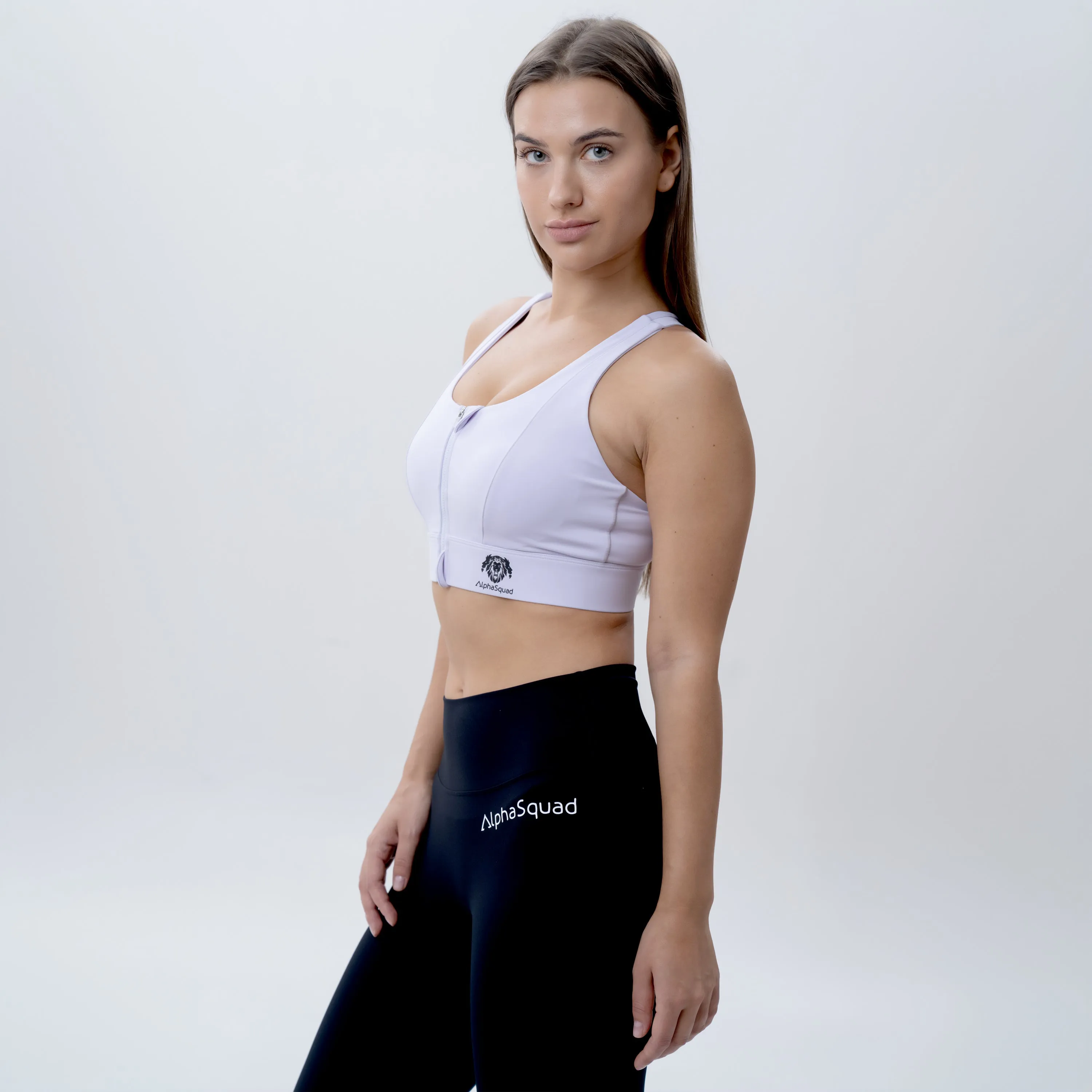 AlphaSquad Women's Front Zipper High Strength Shock Proof All-in-One Sports Vest for Gym, Running, Sports and Yoga
