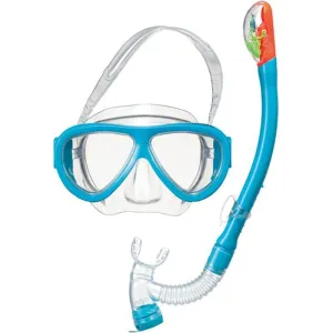 AQA Anemo Lite & Bixy Dry Sp Mask & Snorkel Set abv 9yr KZ-9102 - Neon Blue