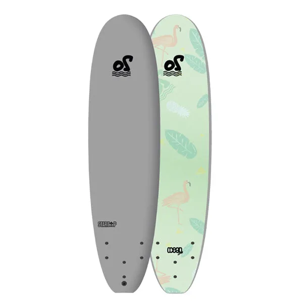 Back to School Soft Top Surfboard 9ft - Grey