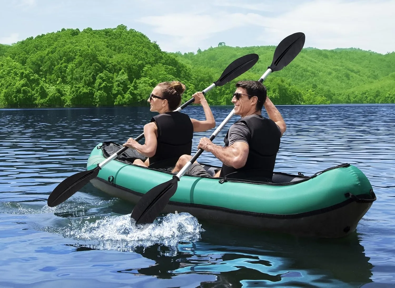 Bestway Hydro Force Inflatable Kayak Set | Includes Seat, Paddle, Hand Pump, Storage Carry Bag | Great for Adults, Kids and Families