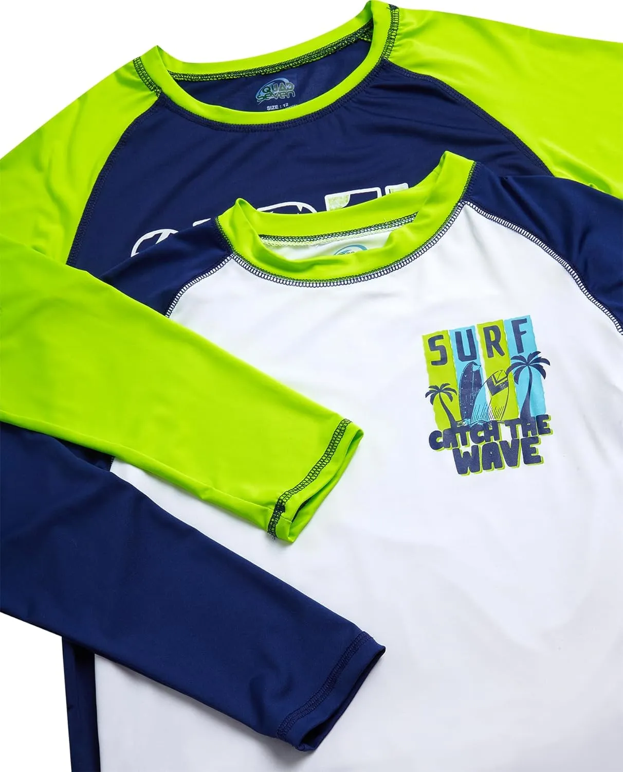 Boys Swim Set - 4 Piece Board Shorts Swim Trunks Long Sleeve Rash Guard for Boys Kids Swimwear (Sizes: 5-12)