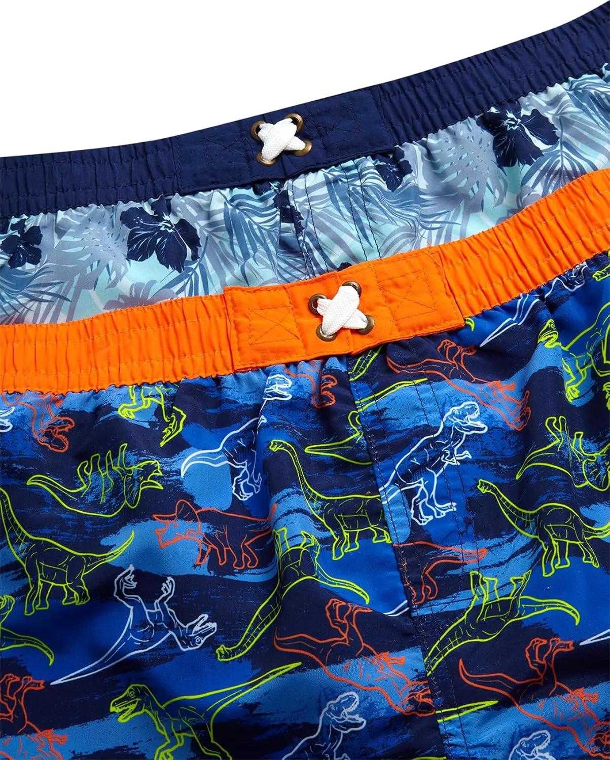 Boys Swim Set - 4 Piece Board Shorts Swim Trunks Long Sleeve Rash Guard for Boys Kids Swimwear (Sizes: 5-12)