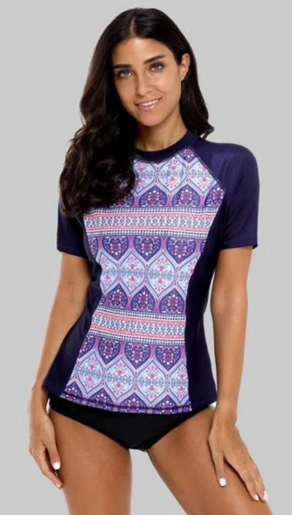 BROOKE - Geometric Print Rashguard
