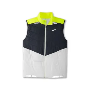 Brooks Men's Run Visible Insulate Vest - White/Asphalt/Nightlife (211407134)