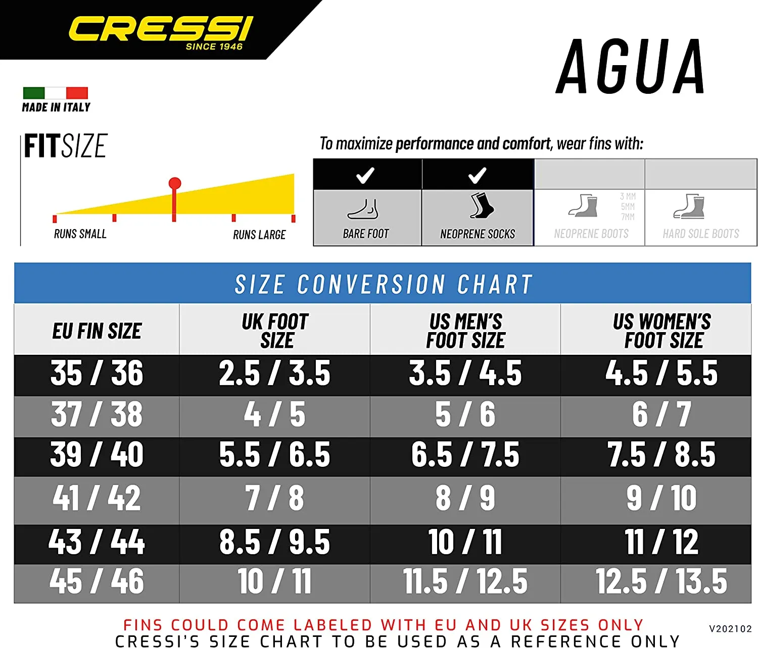 Cressi Agua Dive Fins