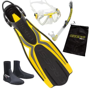 Cressi Elite Snorkeling Package Yellow Cressi Elite Snorkeling Package Yellow