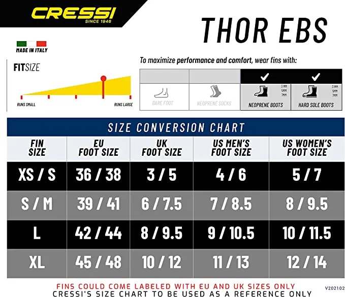 Cressi Thor EBS Dive Fins
