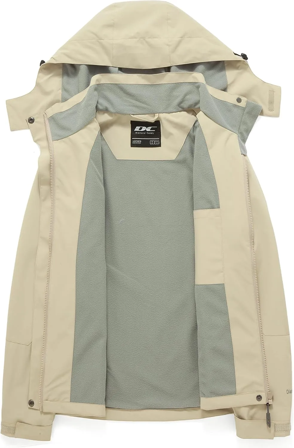 Diamond Candy Women's Waterproof Rain Jacket with Hood Lightweight Outdoors Raincoat