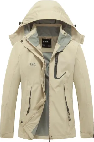 Diamond Candy Women's Waterproof Rain Jacket with Hood Lightweight Outdoors Raincoat