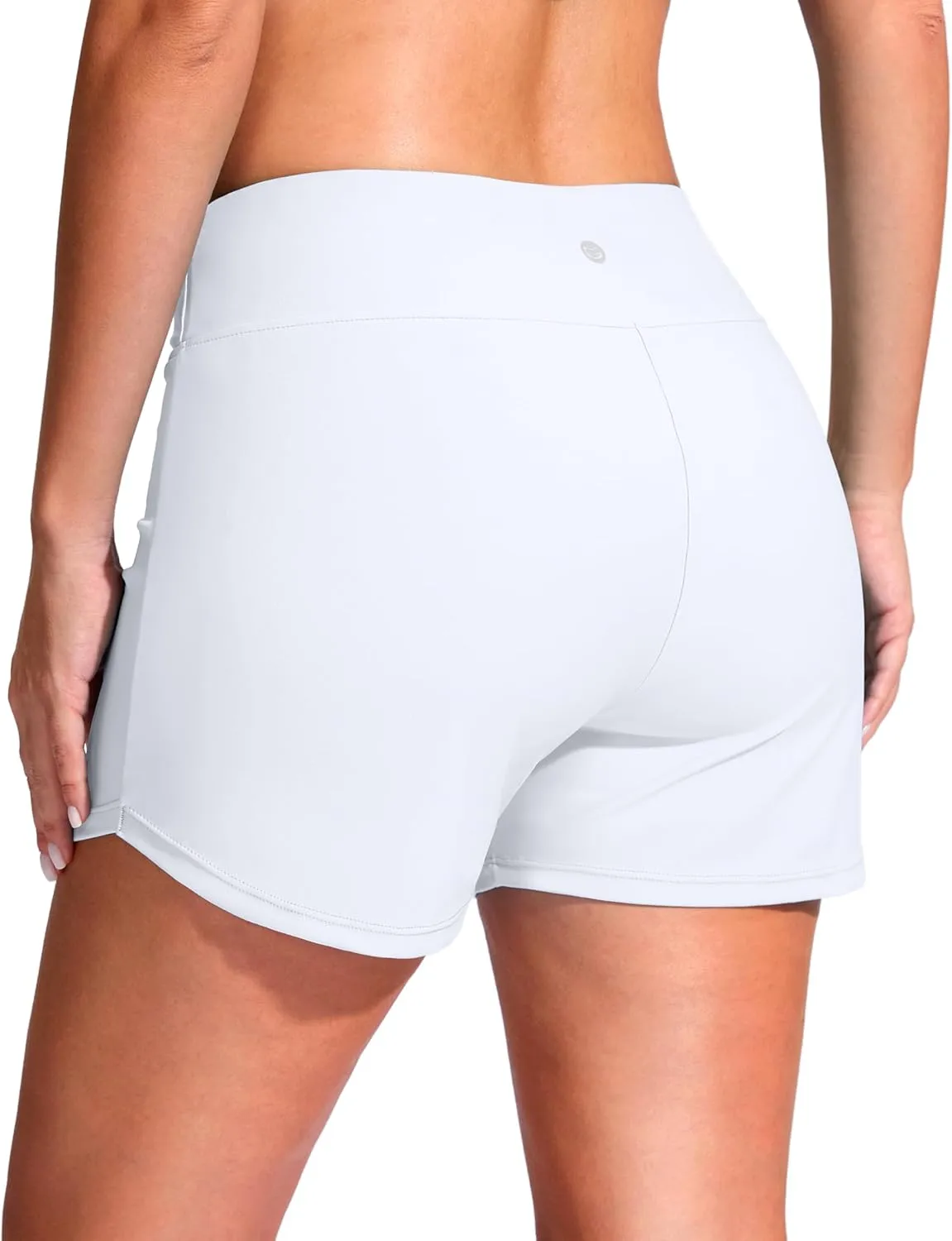 G Gradual Women's 4" Swim Board Shorts High Waisted Tummy Control Swimsuit Bathing Suit Bottoms for Women with Liner Pocket