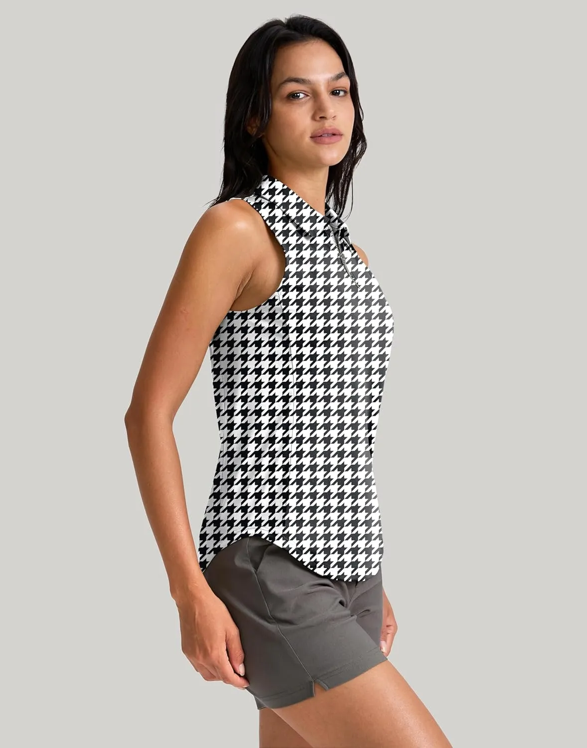 G Gradual Womens Golf Shirt Sleeveless Zip Up Polo Shirts for Women Collared Lightweight Tennis Athletic Tank Top