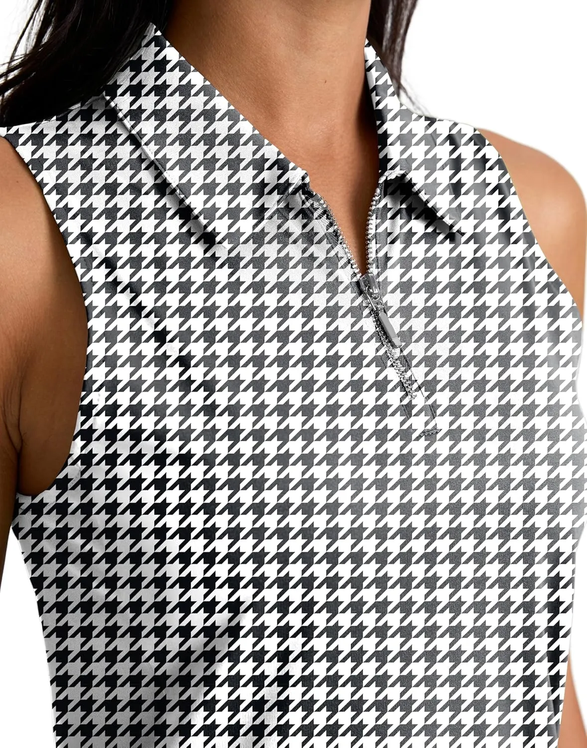 G Gradual Womens Golf Shirt Sleeveless Zip Up Polo Shirts for Women Collared Lightweight Tennis Athletic Tank Top
