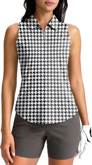 G Gradual Womens Golf Shirt Sleeveless Zip Up Polo Shirts for Women Collared Lightweight Tennis Athletic Tank Top