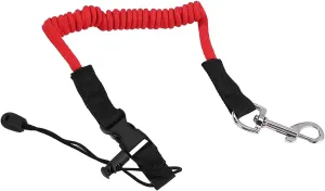 Kayak 10 Feet Coiled Surfboard Leash Surfing Stand UP Paddle Board Ankle Leash Sup Board Foot Leg Rope Surfboard Raft Kayak Rope (Color : Red)