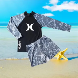 Kids Boys and Girls Rash Guard Rashie Swimwear - HURLEY