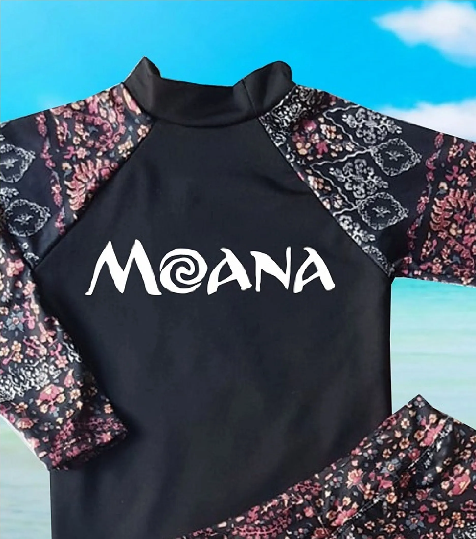 Kids Boys and Girls Rash Guard Rashie Swimwear - MOANA