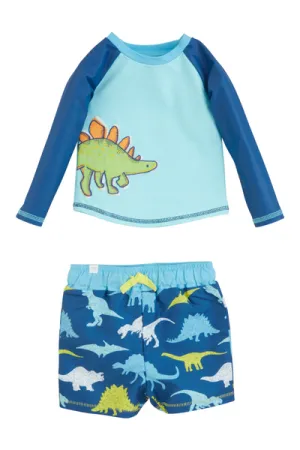kids dino 2pc rash guard set