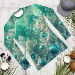 Men's Rash Guard Bahamas Green Surreal