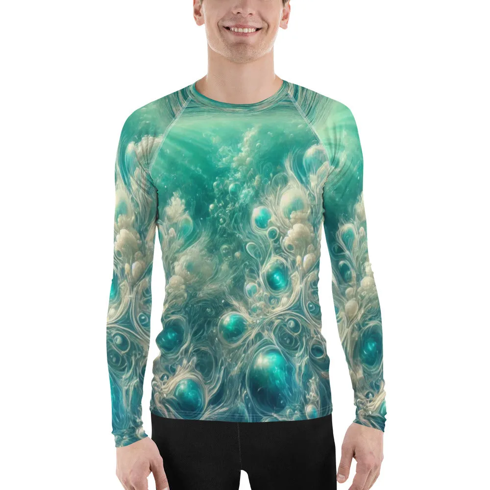 Men's Rash Guard Bahamas Green Surreal