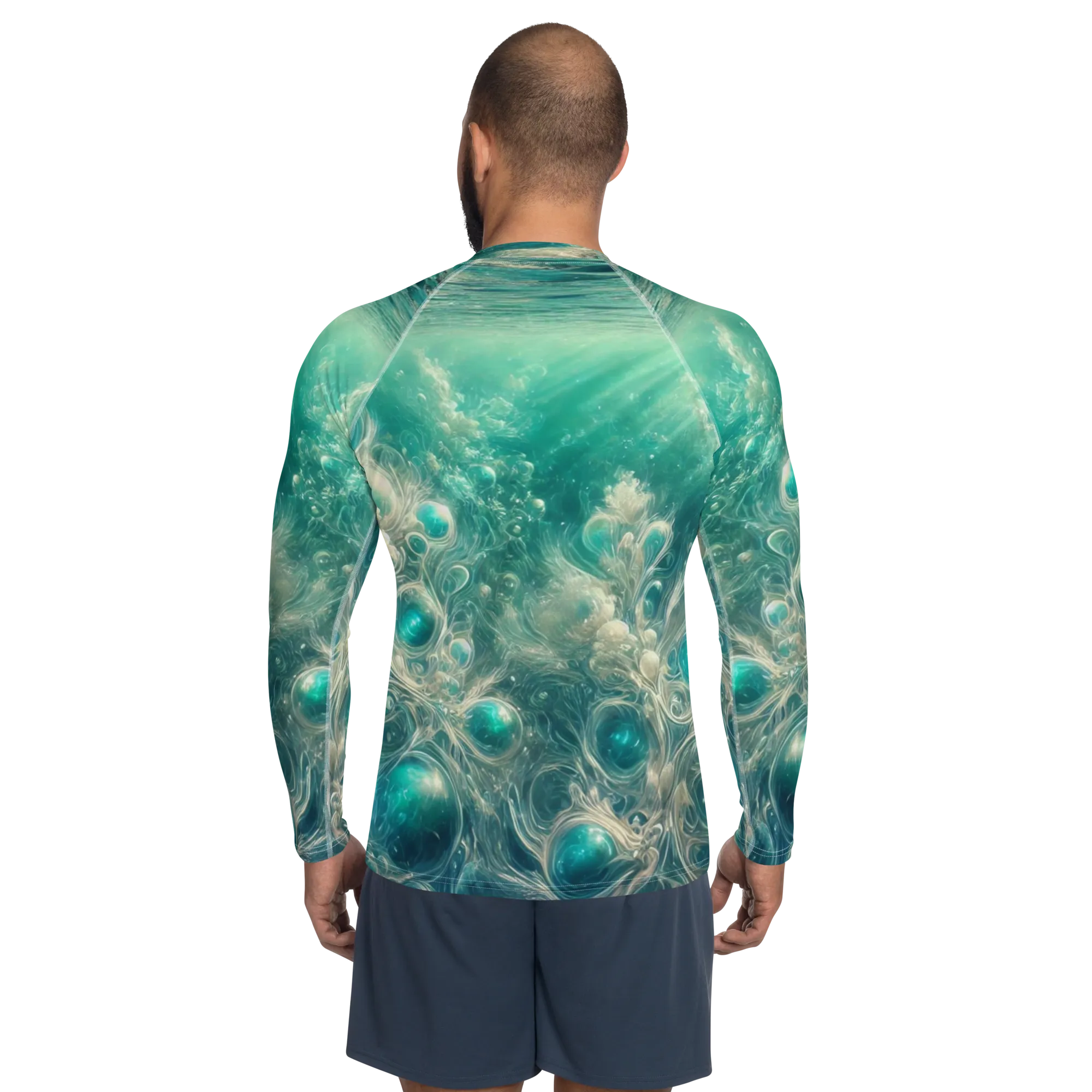 Men's Rash Guard Bahamas Green Surreal