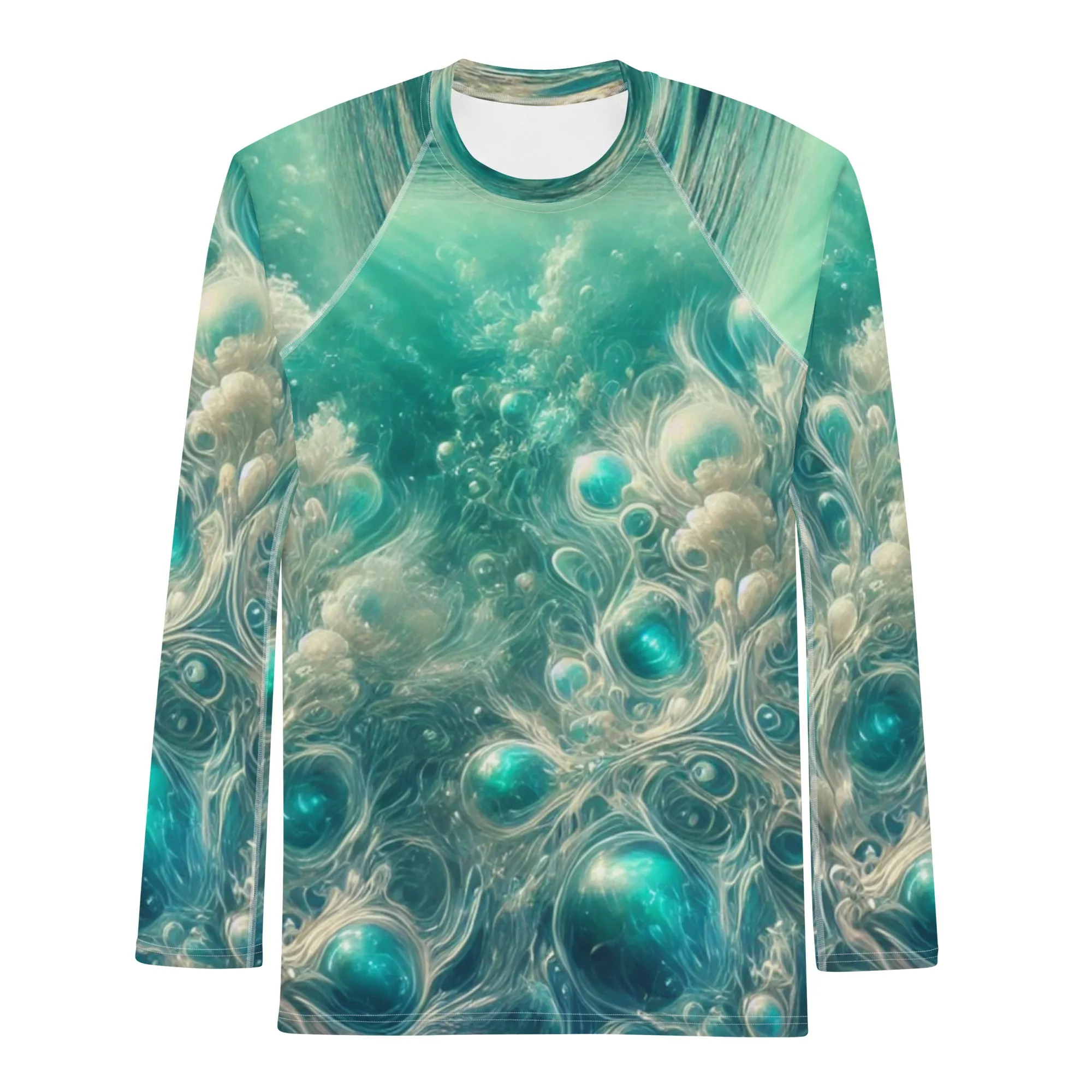 Men's Rash Guard Bahamas Green Surreal