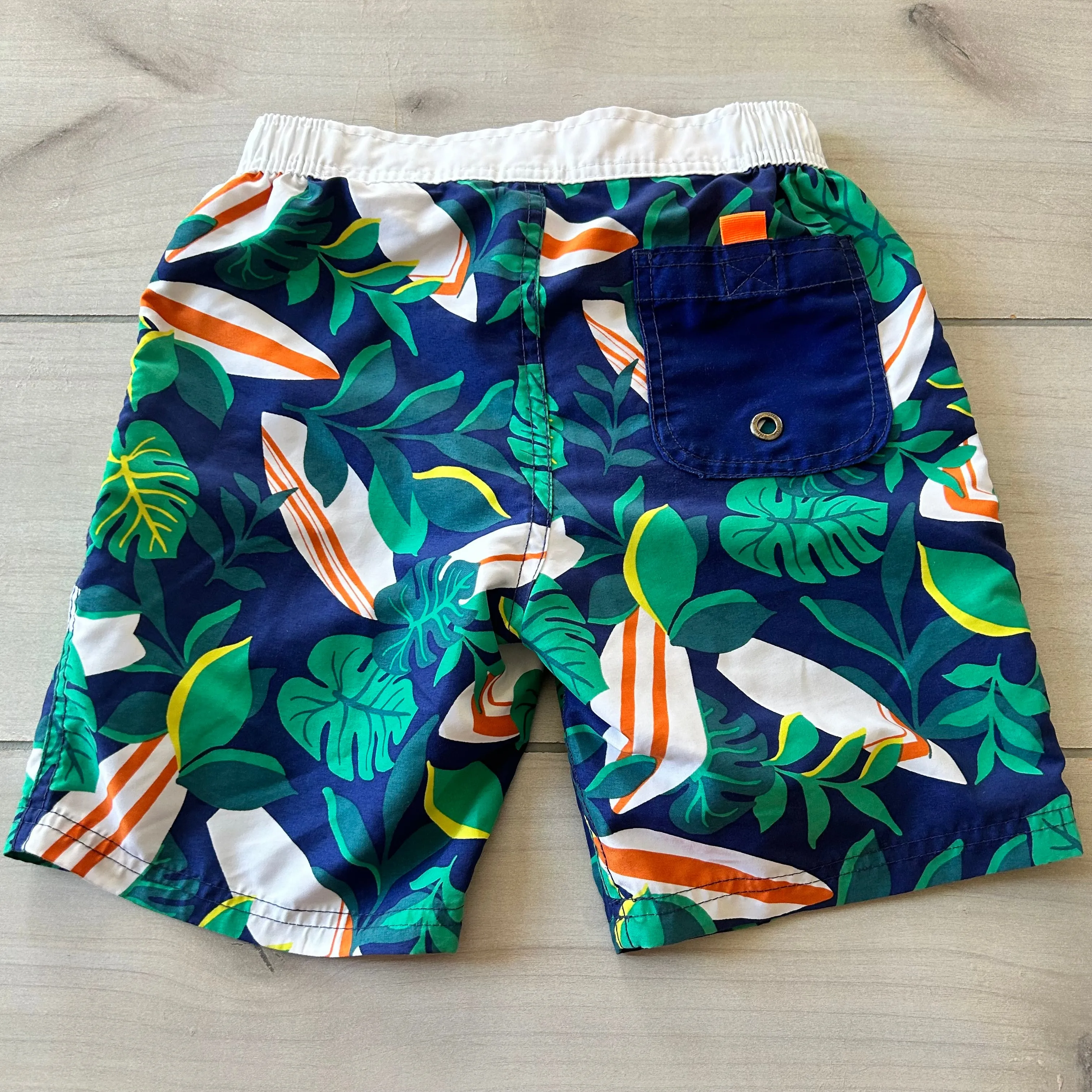 Mini Boden Surfboard Swim Trunks
