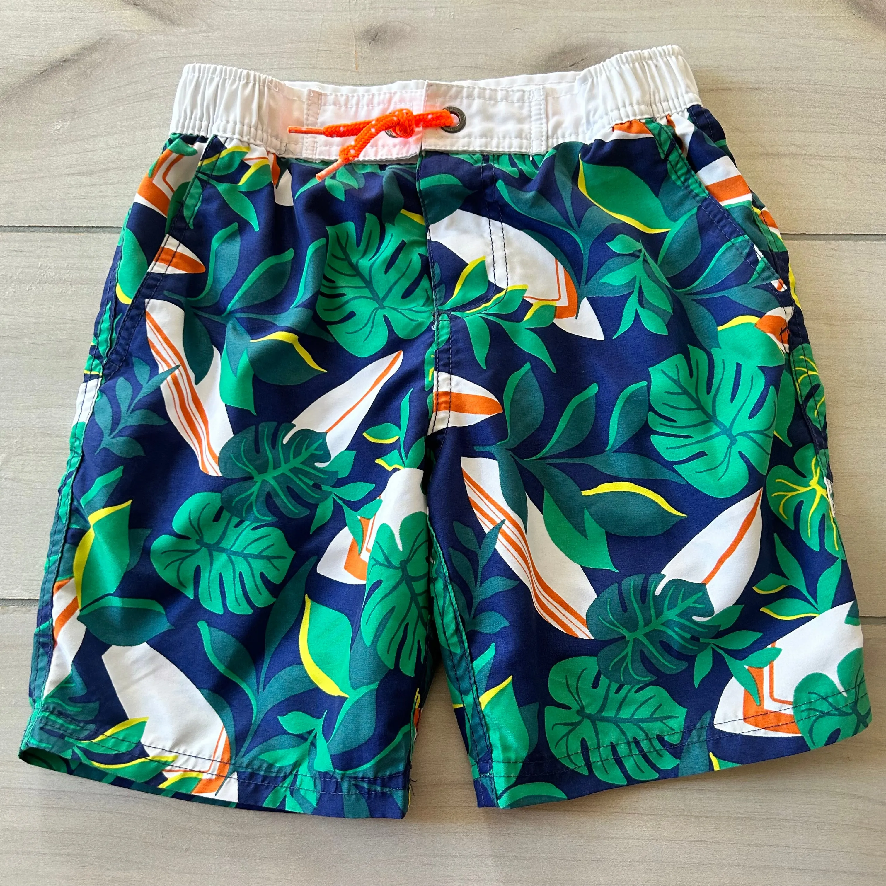 Mini Boden Surfboard Swim Trunks