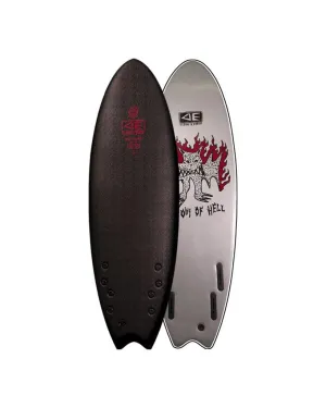 O&E Surfboard BAT Outa Hell Quad 5'6