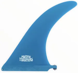 PACIFIC VIBRATIONS Longboard 9.5" FIN Surfboard 4A Template 9.5 Blue Fiberglass