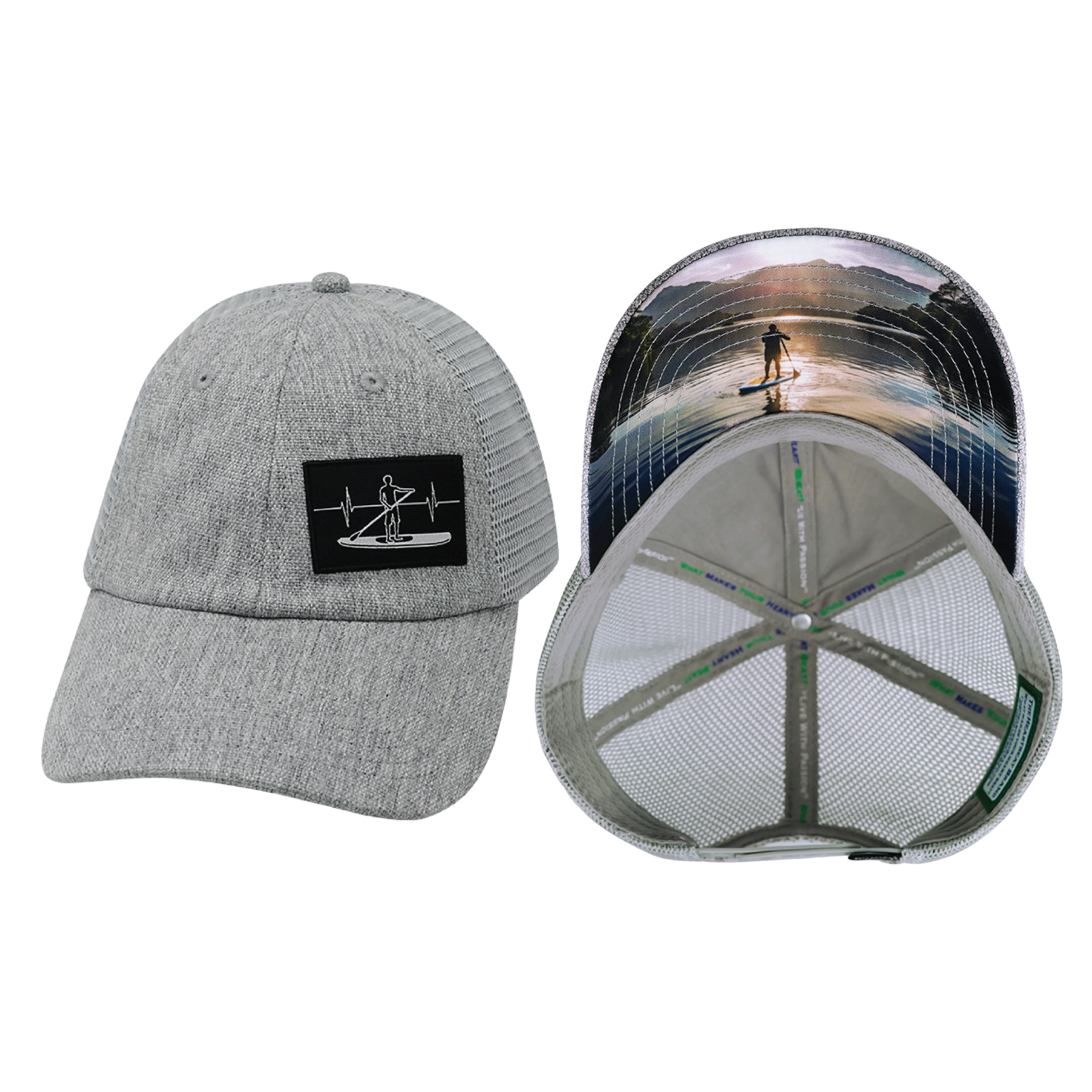 Paddle Board Hat | Dad Hat | Gray Hemp - Gray