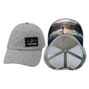 Paddle Board Hat | Dad Hat | Gray Hemp - Gray