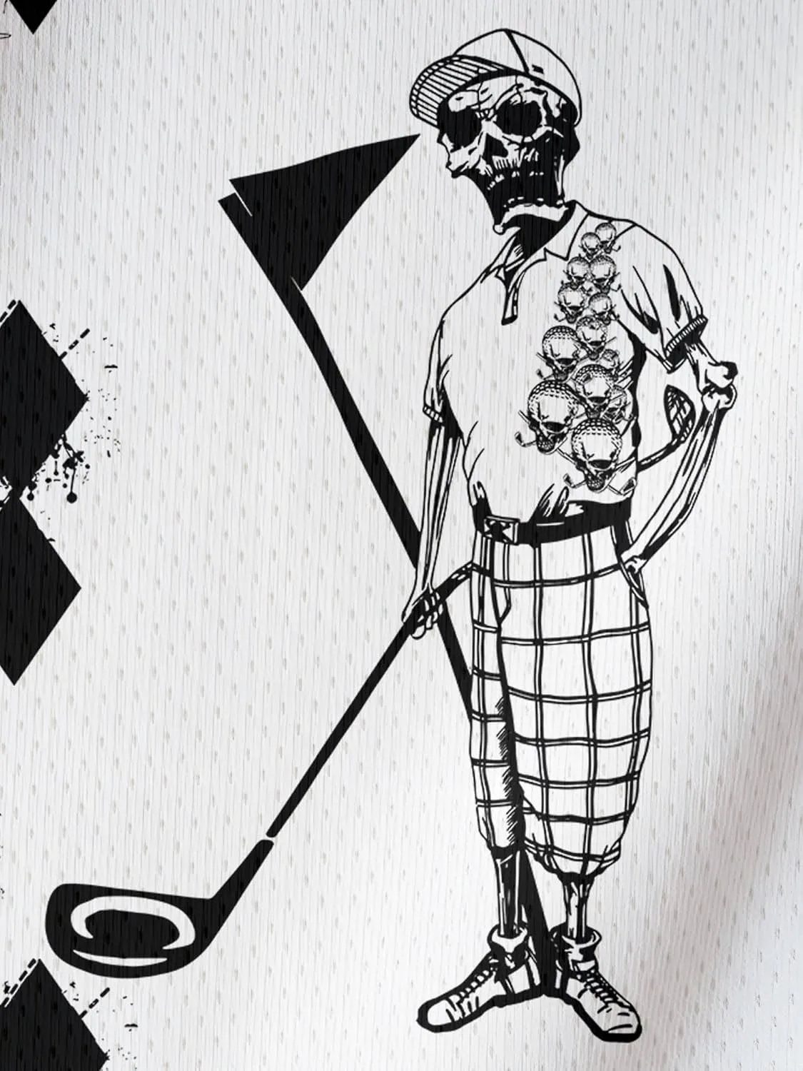 PAGYMO Funny Golf Shirts for Men Crazy Print Moisture Wicking Performance Short Sleeve Athletic Mens Polo Shirt
