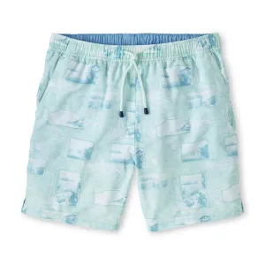 Peter Millar 7-Inch Postcards From Italy Swim Trunks - Capri Breeze