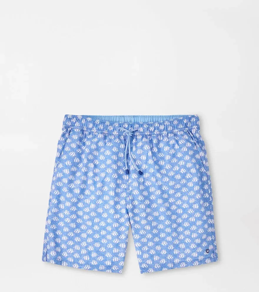 Peter Millar Men's 7-Inch Seaway Swim Trunks - Marina Blue