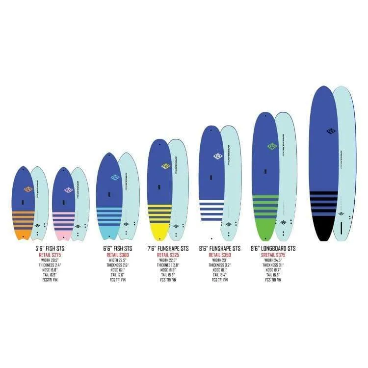 Progressive 8'6" Foam Surfboard Soft-top