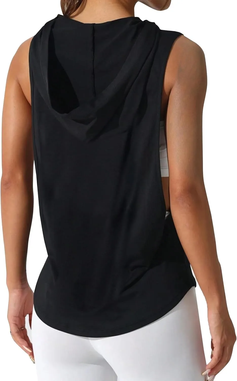 Remidoo Women's Sleeveless Hoodies Workout Tank Tops Activewear Open Side Shirts