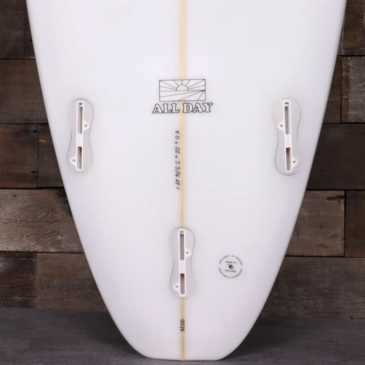 Rip Curl All Day PU 8'0 x 22 x 3 3/16 Surfboard - Clear
