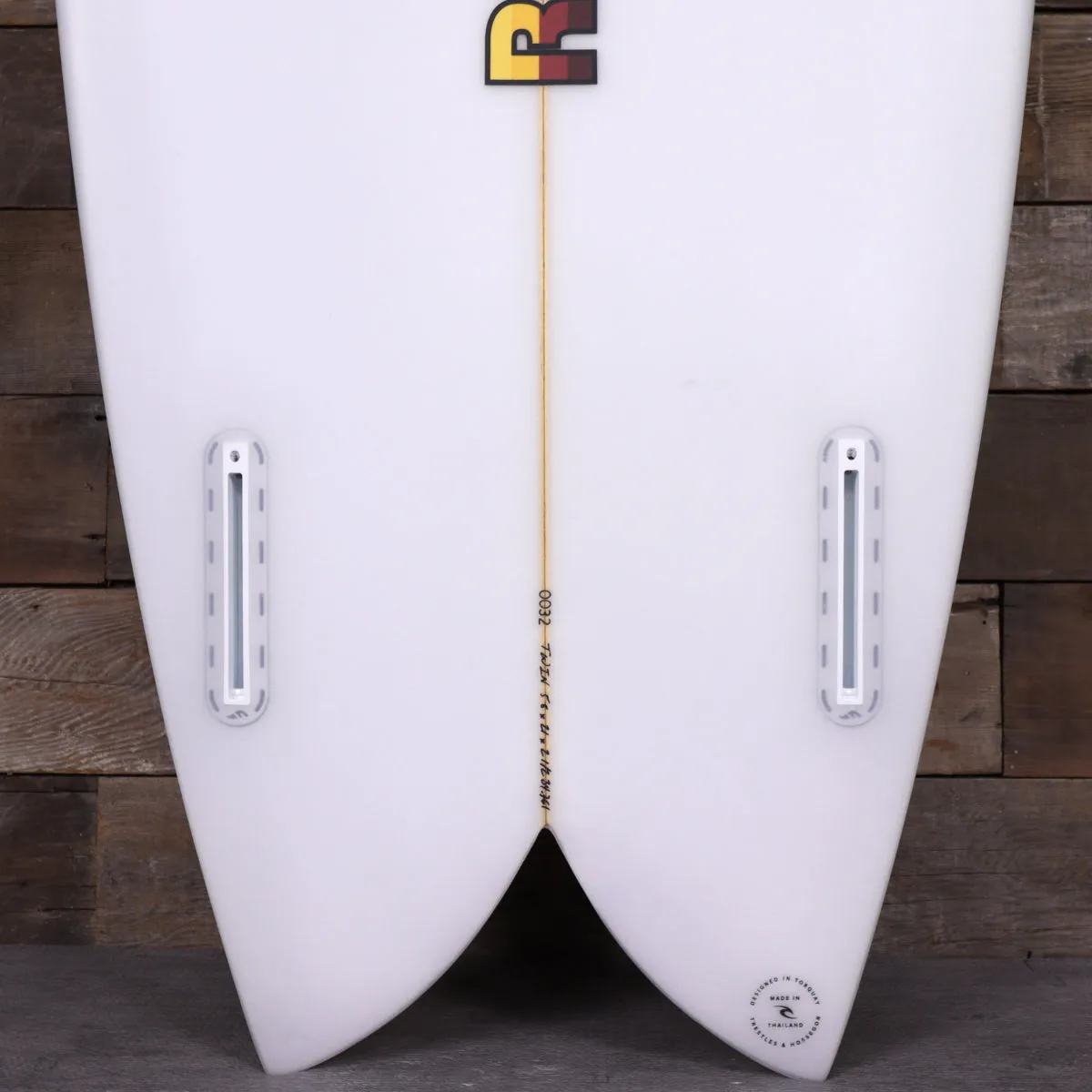 Rip Curl Twin PU 5'8 x 21 x 2 ½ Surfboard - Clear/Natural