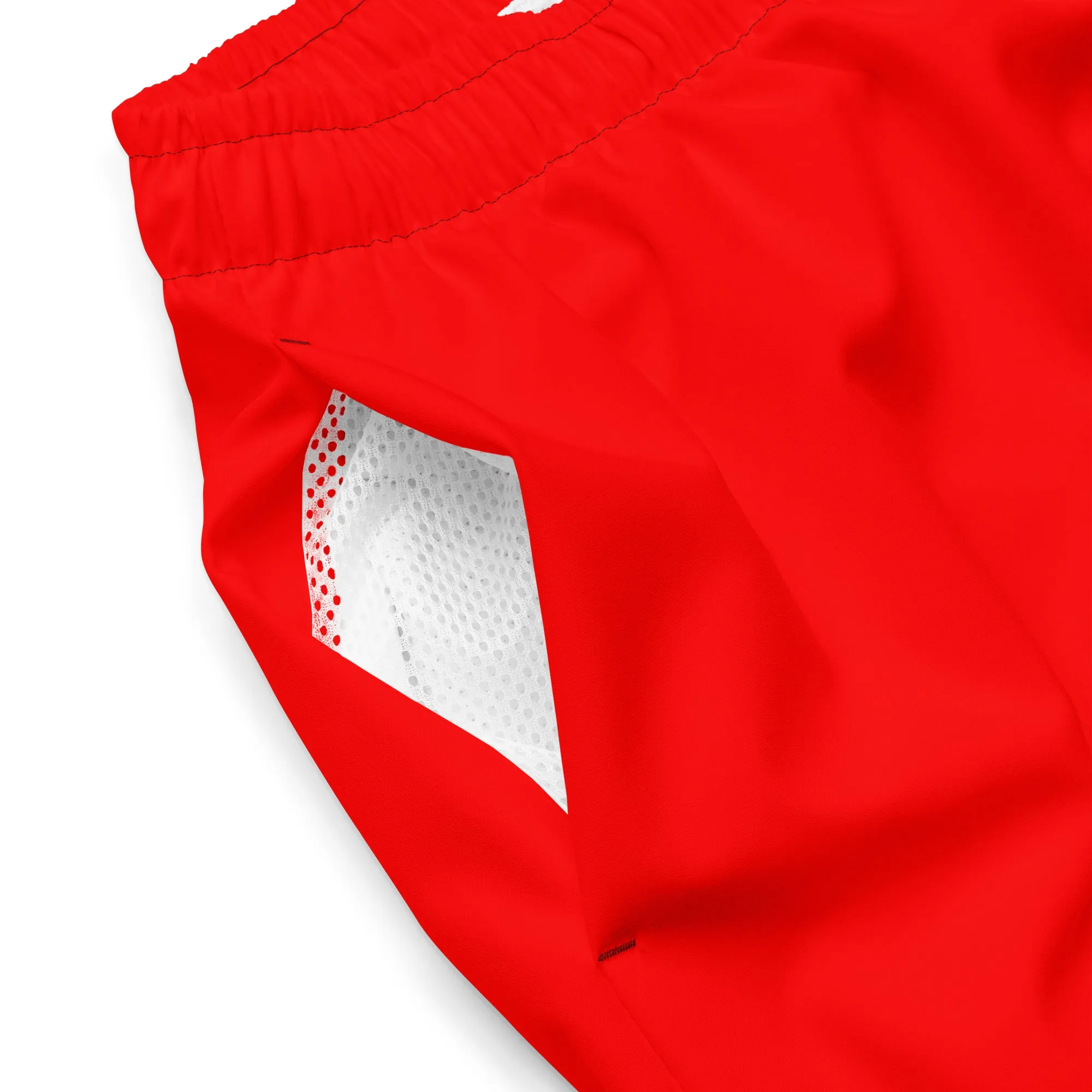 Sixty Eight 93 Logo Black & Red Men's Swim Trunks