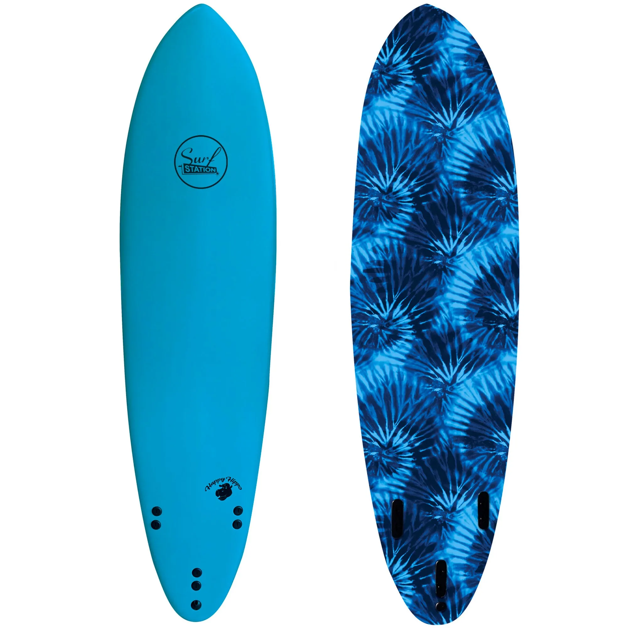 Surf Station Happy Hippo 7'0 Soft Surfboard - Blue