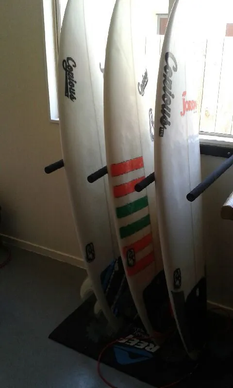 Surfboard Wall Rack VERTICAL (or SUP) - Quad - Steel