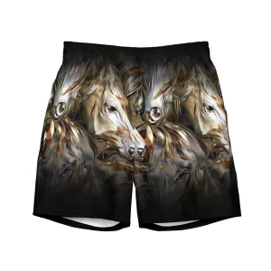 Swim Trunk Metal Horses