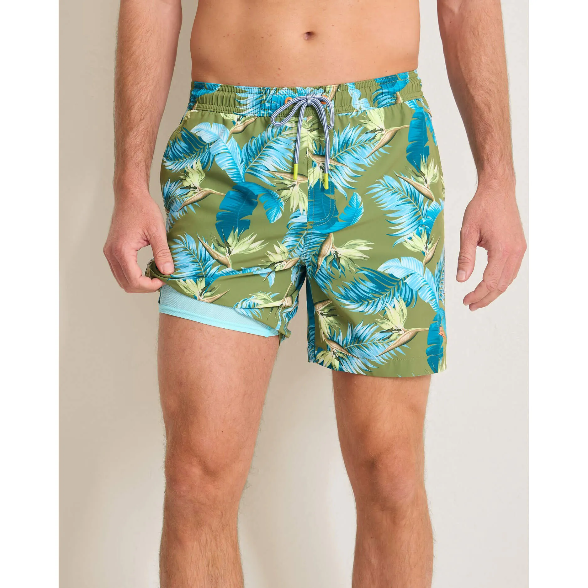 Tommy Bahama Men's 6-Inch Naples Paradiso Sands Swim Trunks - Palm Green